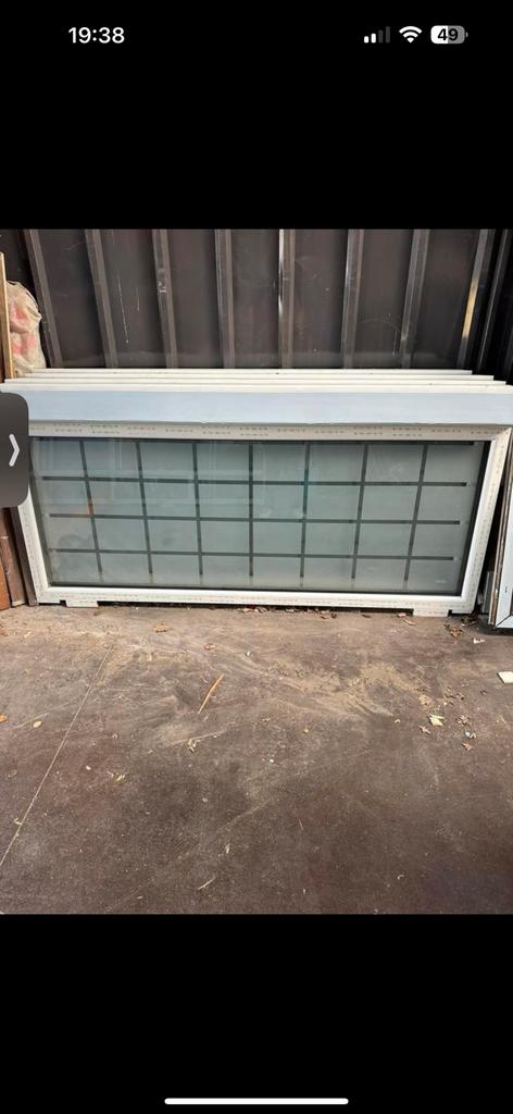 Nieuwe ramen te koop, Ophalen, 225 cm of meer, Nieuw, Inclusief glas