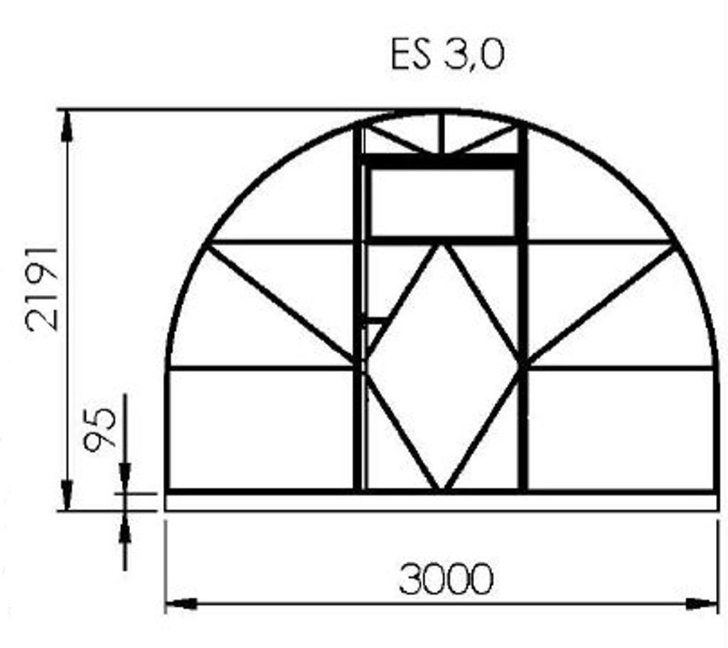 Serre tunnel EcoSlider ES 3/3.5 /4x à partir d'une serre de, Jardin & Terrasse, Neuf, Acier, Serre, Polycarbonate