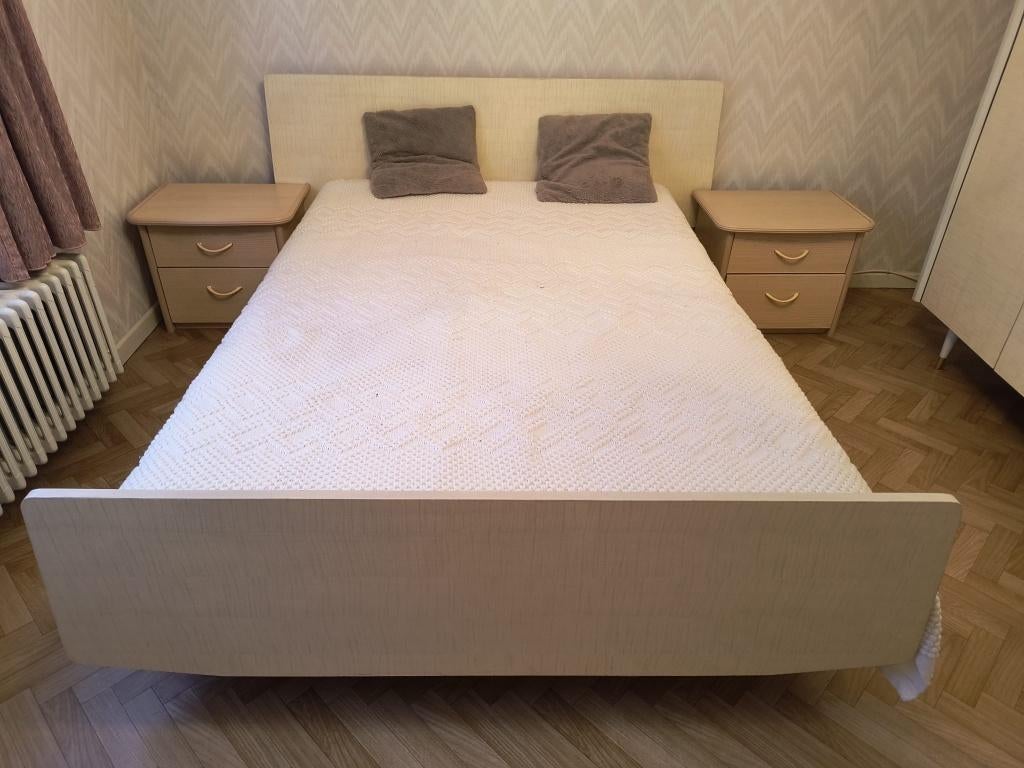 Vintage slaapkamer in formica, Huis en Inrichting, Ophalen, Gebruikt, Overige materialen, Vintage