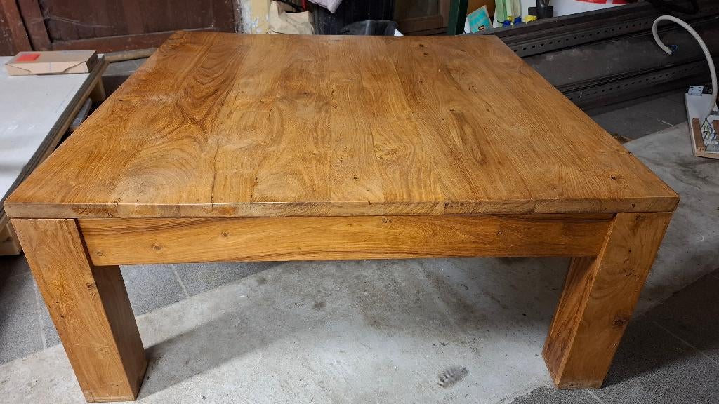 Houten salontafel, Ophalen, 50 tot 100 cm, 50 tot 100 cm, Zo goed als nieuw