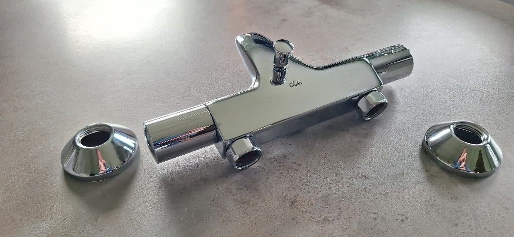 Mitigeur thermostatique, Enlèvement, Comme neuf, Chrome, Baignoire