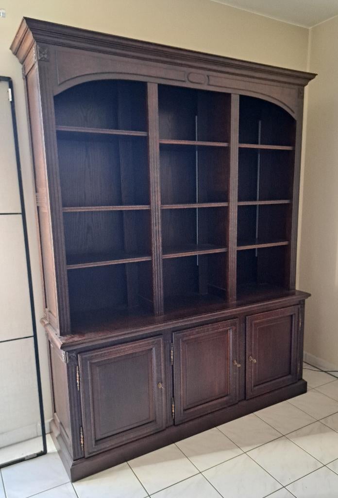 bibliothèque en chêne massif, Enlèvement, Comme neuf, Chêne, Avec tablette(s)