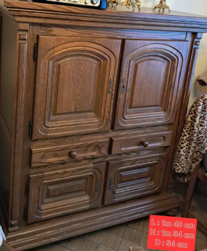 Volledige eiken eetkamerset, Antiek en Kunst, Antiek | Meubels | Kasten, Ophalen