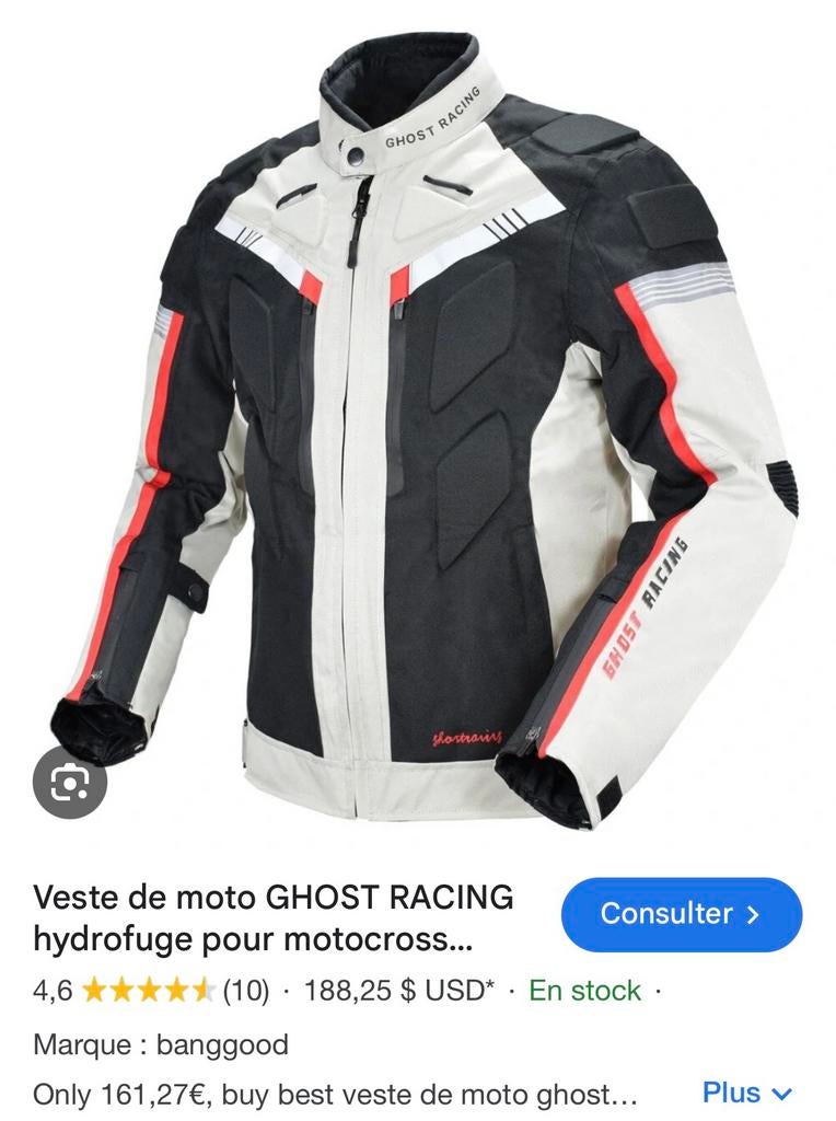 Veste moto 2xl état impeccable, Motos, Enlèvement ou Envoi