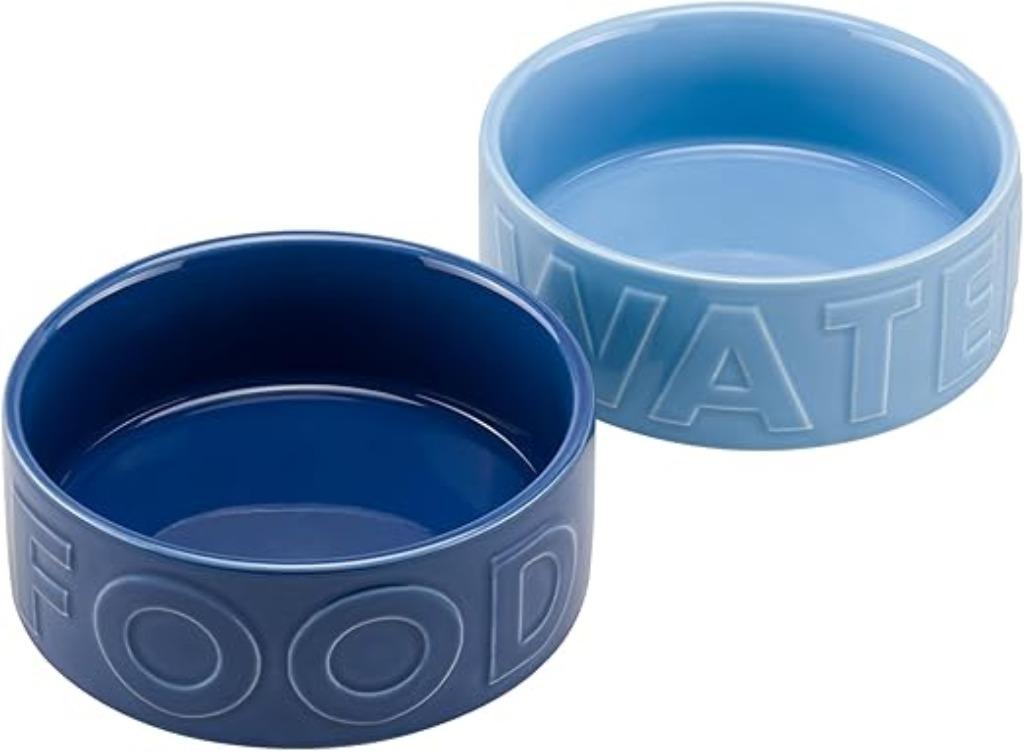 Dubbele voerbak voor honden of katten | keramische kom