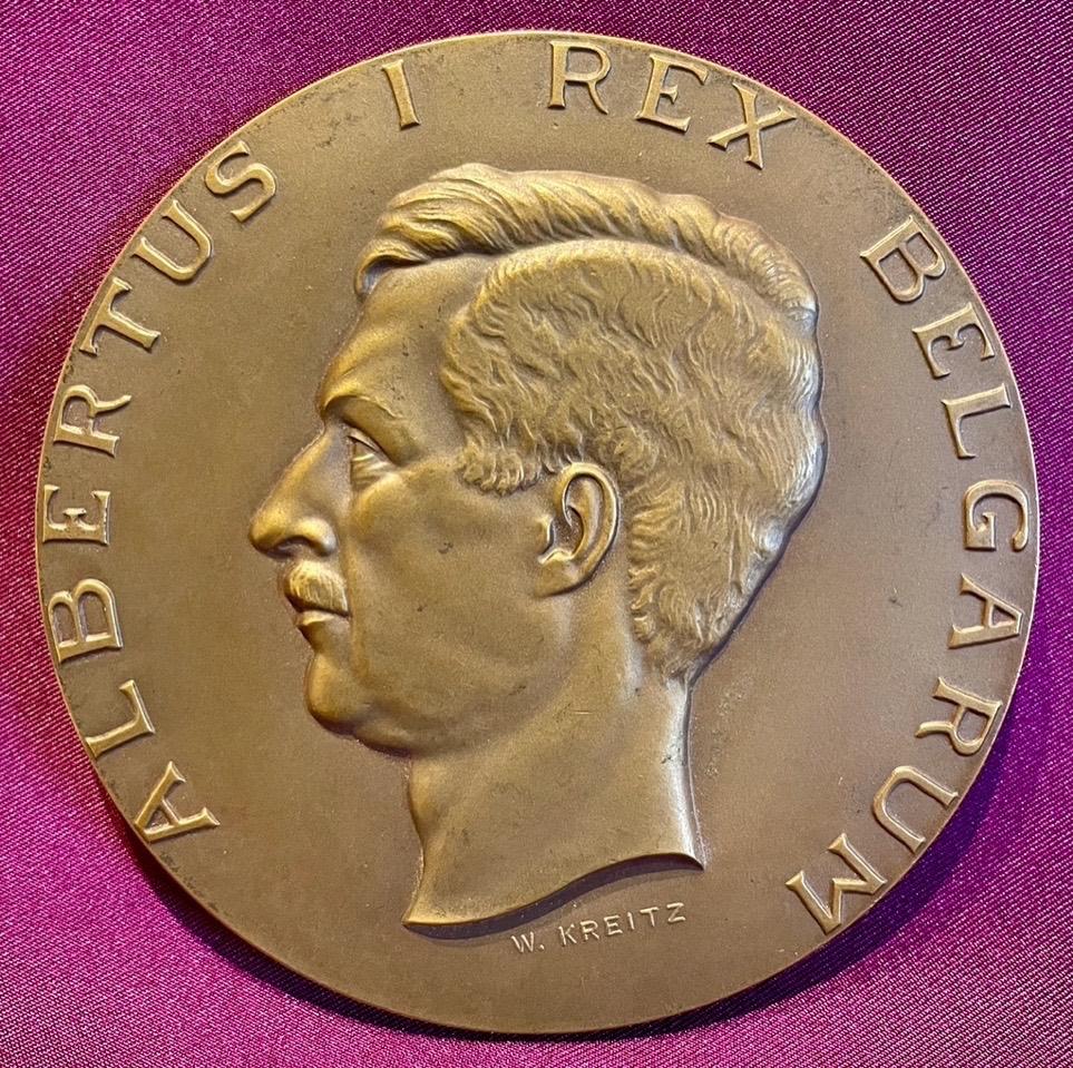 Médaille de bronze King Albert I., Collections, Enlèvement ou Envoi, Comme neuf, Autres types