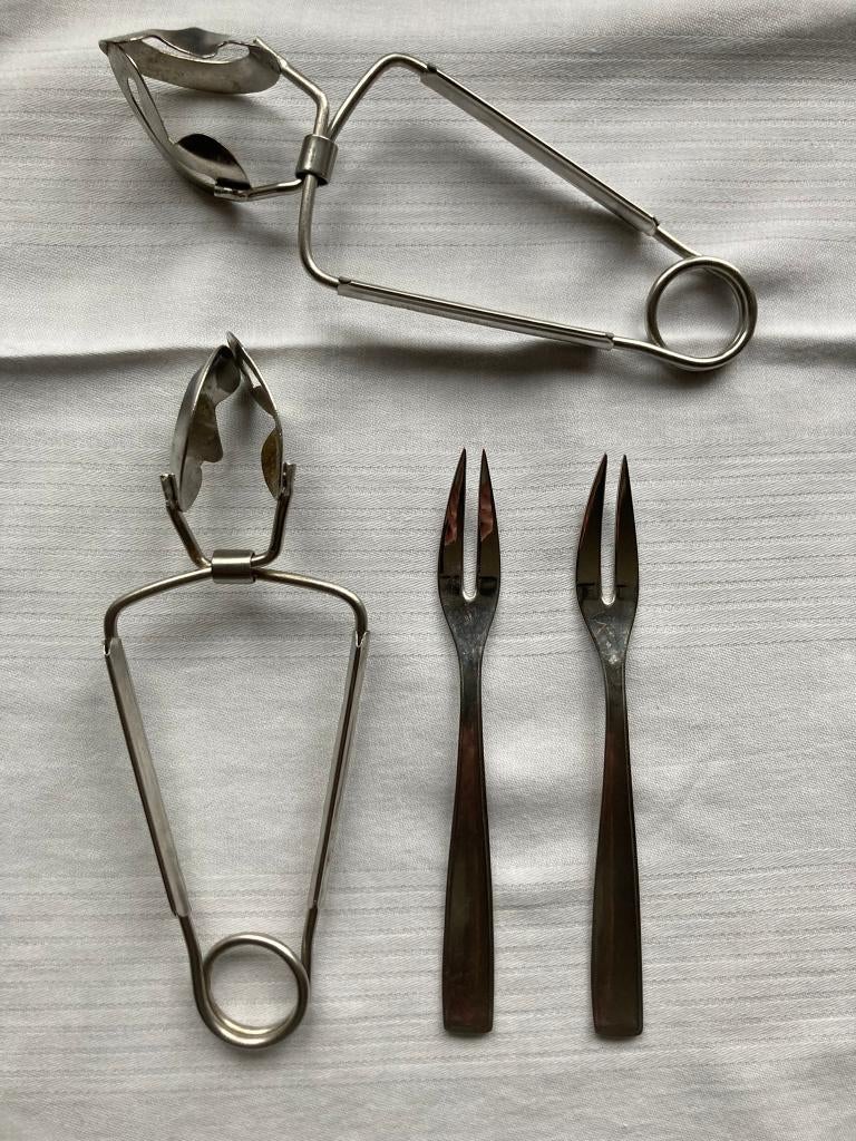 Escargots bestek, Maison & Meubles, Enlèvement, Utilisé, Inox ou Chrome, Couverts en vrac