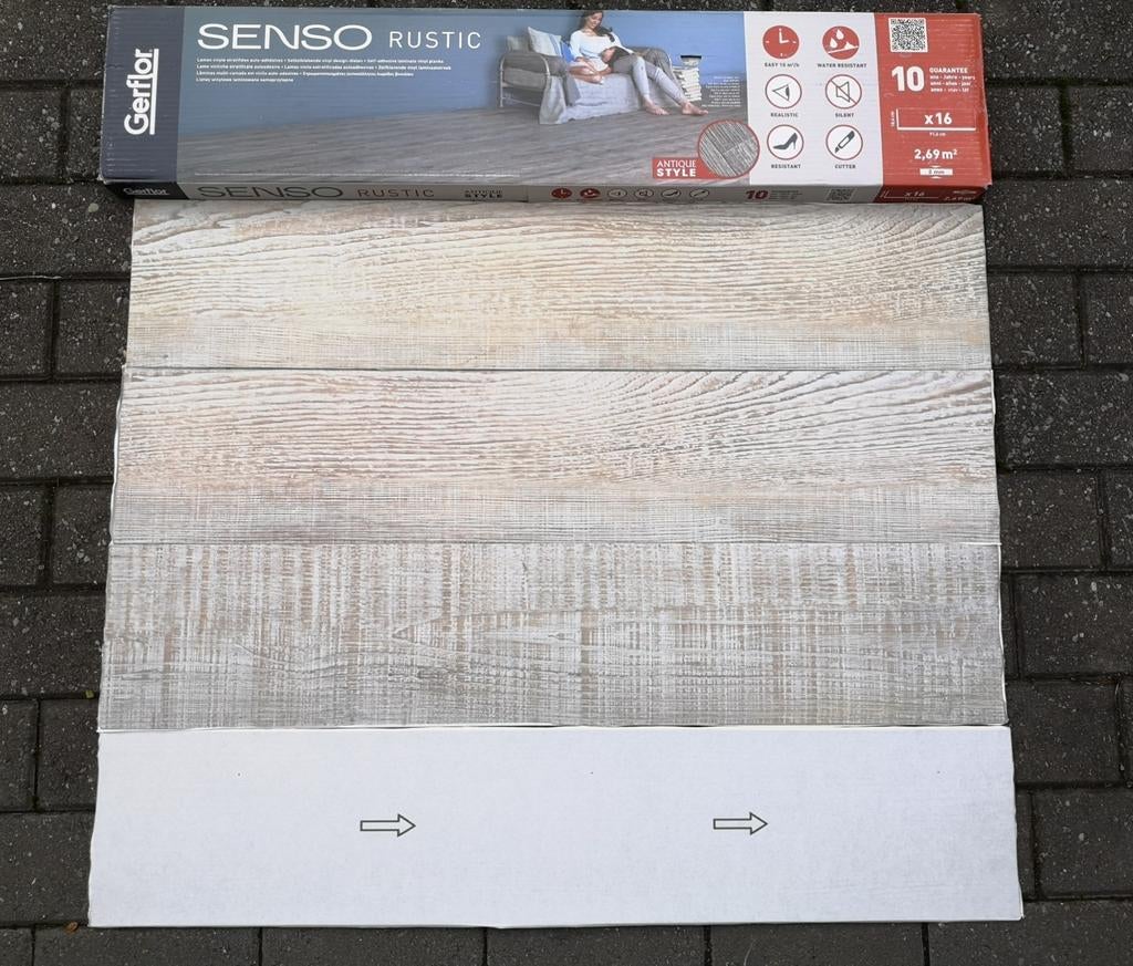 GERFLOR. Lames vinyle stratifiées auto-adhésives., Enlèvement, Neuf, Autres matériaux, 20 à 50 mm