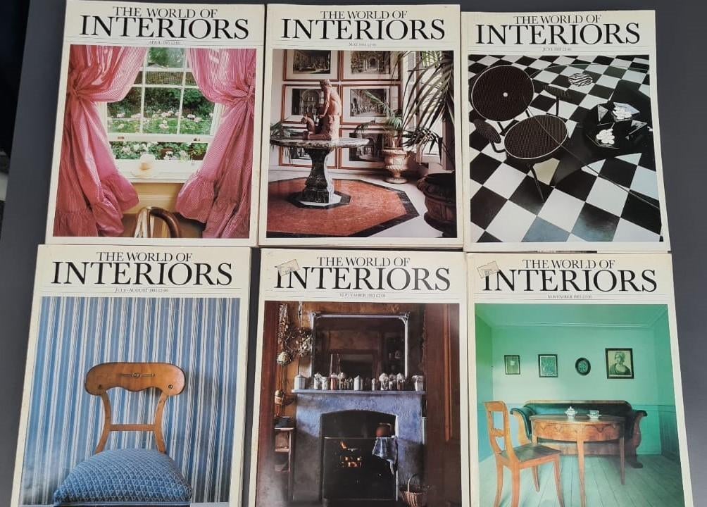 The world of interiors, 1983, 6 stuks, Ophalen of Verzenden, Gelezen, Architectuur algemeen