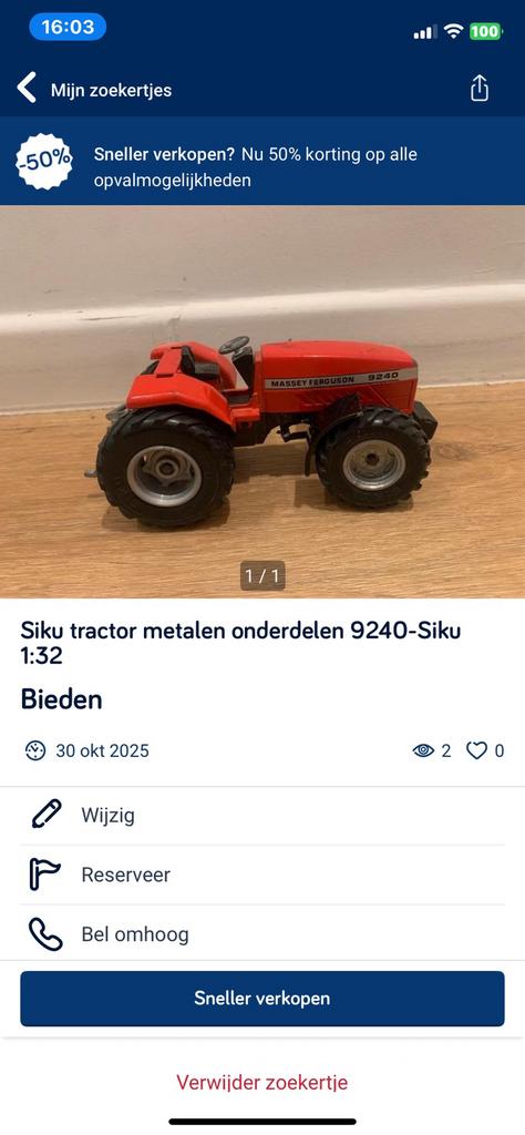 Rode tractor- mee gespeeld - eonder verpakking, Enlèvement, Utilisé