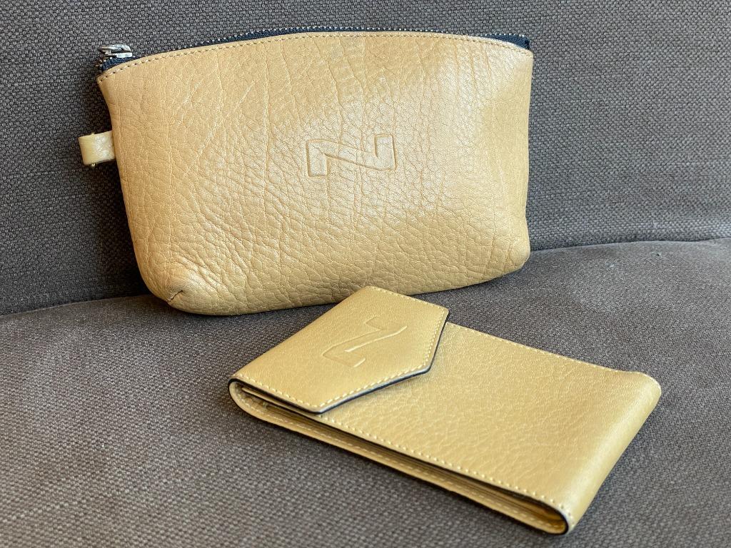 Ensemble NATHAN porte-feuille/porte carte et porte-monnaie, Ophalen of Verzenden, Gebruikt, Overige merken, Leder