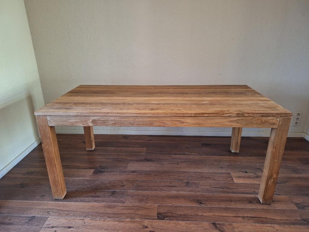 Eettafel, Huis en Inrichting, Ophalen, Gebruikt, Teakhout, 50 tot 100 cm