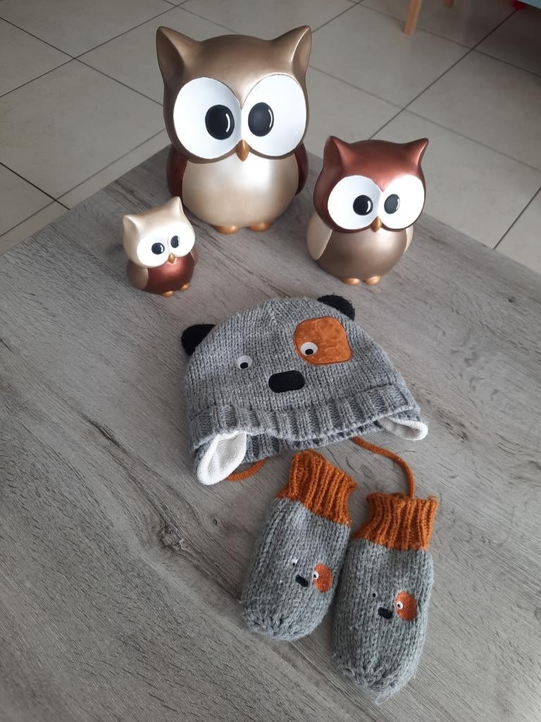 Muts en handschoenen hondenprint Hema 9-24 maanden, Kinderen en Baby's, Kinderkleding | Mutsen, Sjaals en Handschoenen, Ophalen of Verzenden