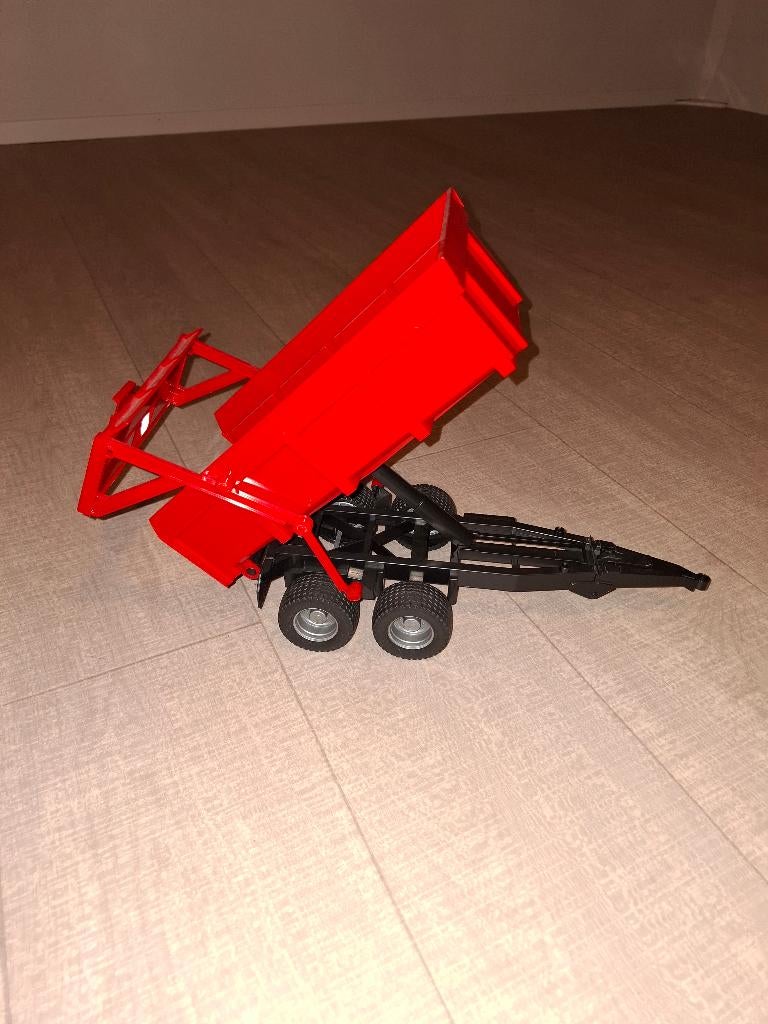 Bruder rode dubbelassige kiepende aanhangwagen (dumper), Kinderen en Baby's, Speelgoed |Speelgoedvoertuigen, Ophalen