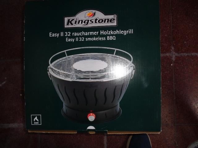 houtskool tafel barbecue met vuurvast glazen deksel, Ophalen, Zo goed als nieuw, Zie foto