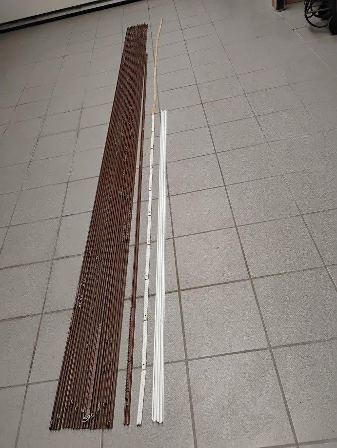 Gordijnrails          50 meter, Ophalen, Gebruikt, Bruin, 200 cm of meer