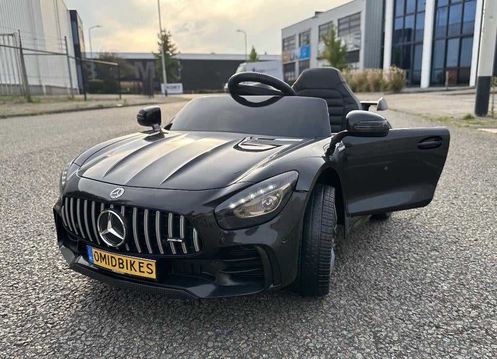 Mercedes-Benz GT-R AMG zwart 12V Afstandsbediening, MP3, AUX, Kinderen en Baby's, Ophalen of Verzenden, Nieuw