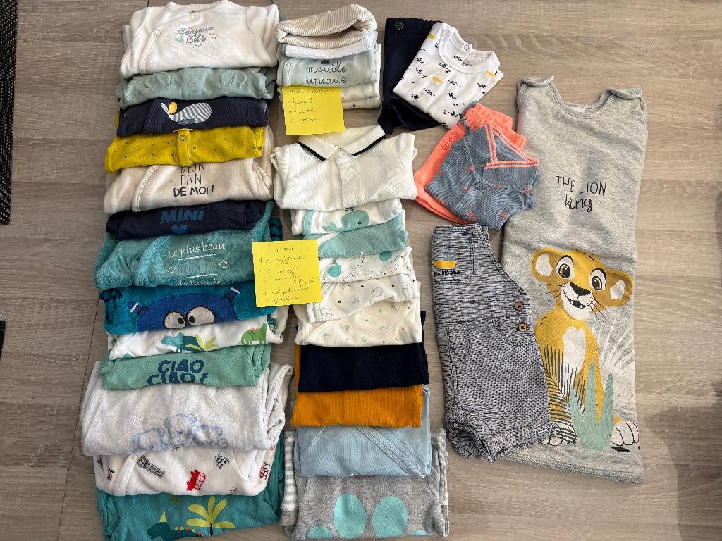 lot vêtements garçon naissance /1 mois, Enfants & Bébés, Enlèvement ou Envoi, Comme neuf, Taille 50