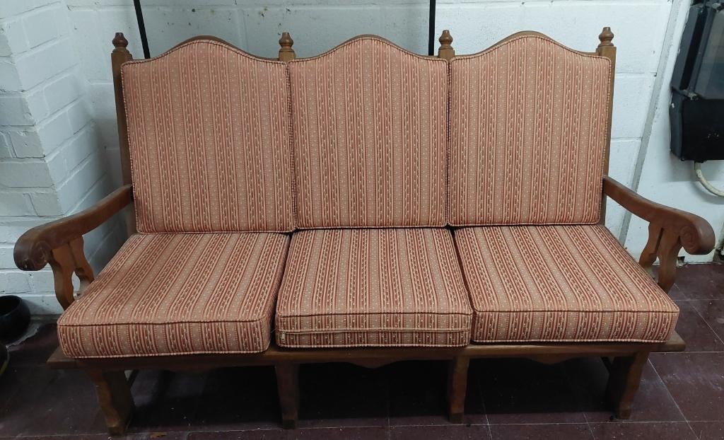 chaise trois places en chêne, Trois personnes, Moins de 75 cm, Enlèvement, Utilisé