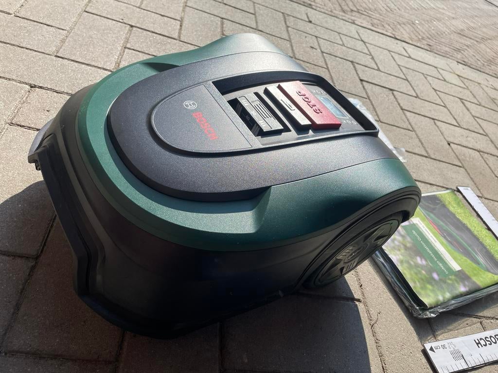 Bosch Indego robotmaaier S+500-Bosch garage&opbergtas&mesjes, Jardin & Terrasse, Tondeuses robotisées, Enlèvement, Comme neuf