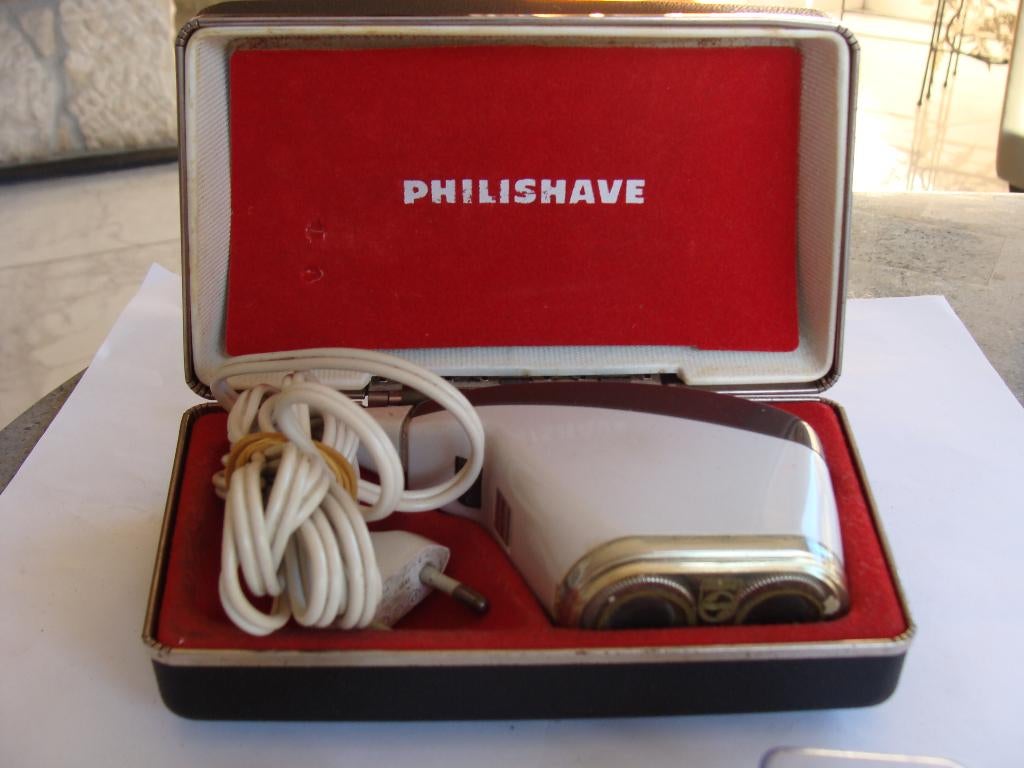 Ancien rasoir Philips dans sa boîte d'origine, vintage, Enlèvement ou Envoi, Utilisé