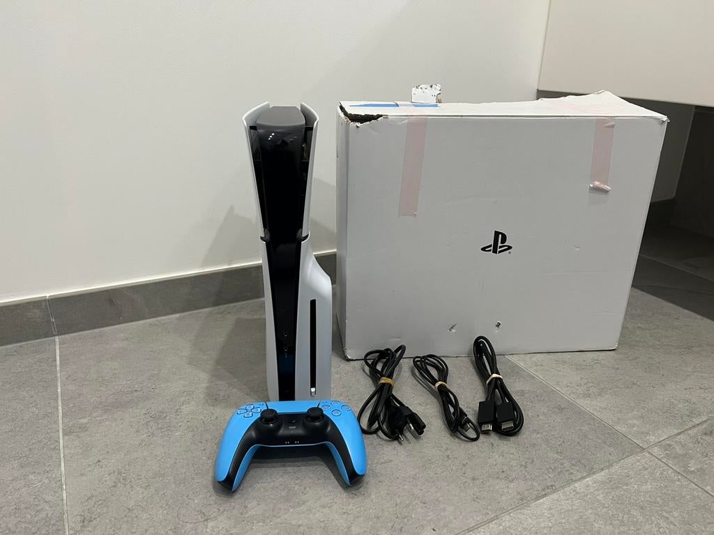 PS5 Slim Disc Edition (1TB) + 1 Controller + Doos, Ophalen, Zo goed als nieuw, Playstation 5