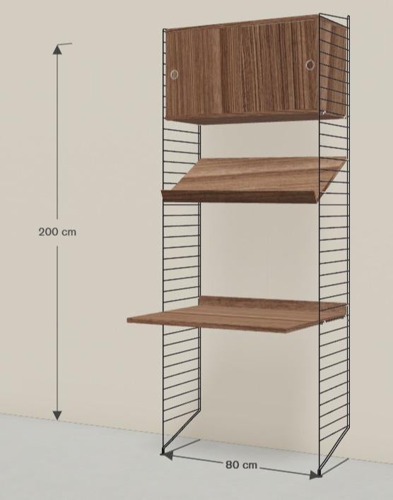 Nisse String System 326 bureau wandkast, Ophalen, Zo goed als nieuw