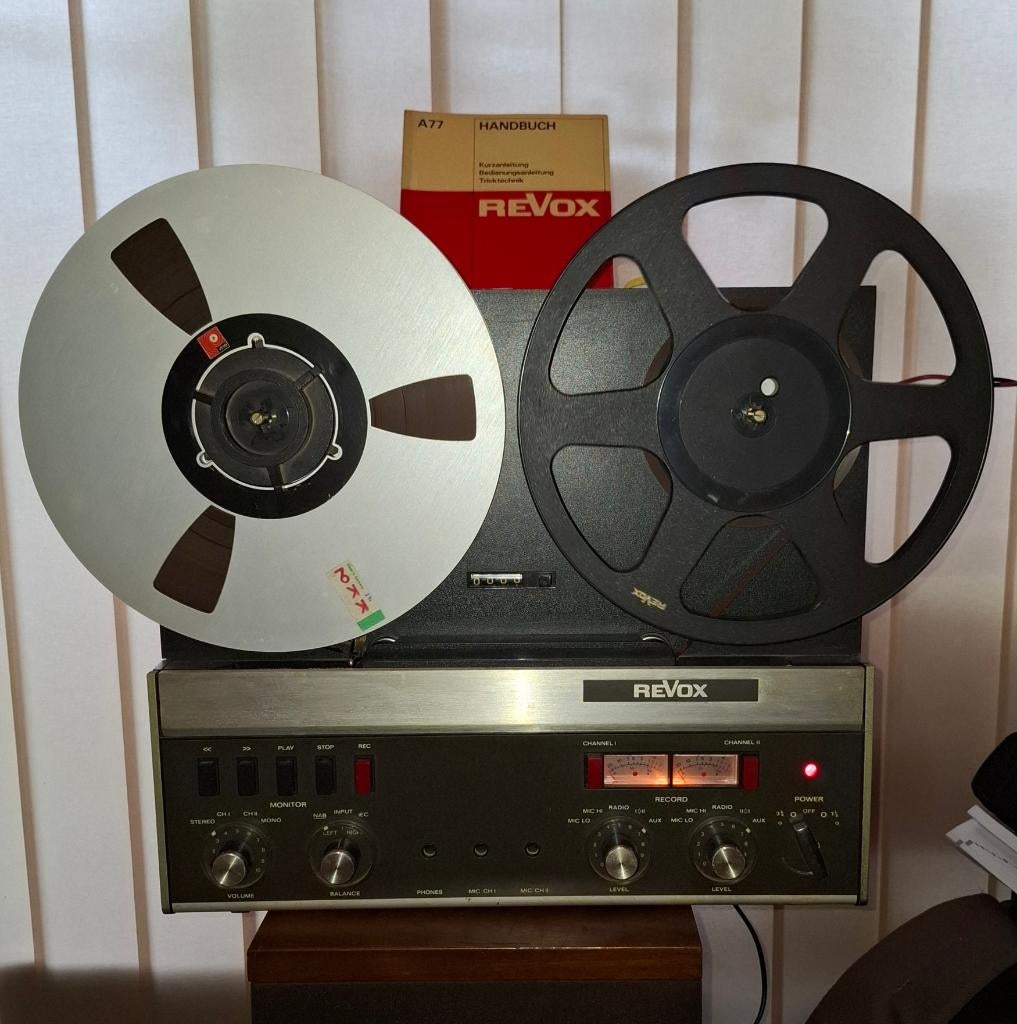 REVOX A77 / 2 sporen Mono/Stereo bandopnemer te koop, Audio, Tv en Foto, Bandrecorder, Ophalen, Bandrecorder, Met banden