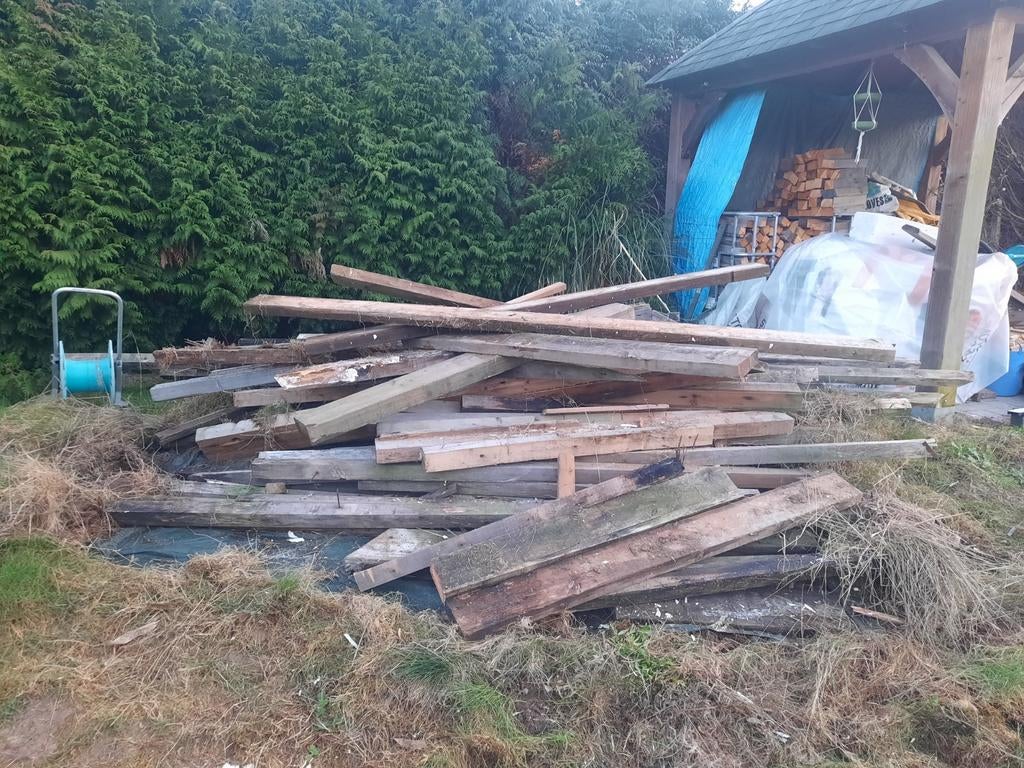 Partij balken en kepers, Tuin en Terras, Brandhout, Ophalen