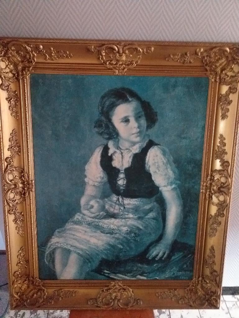 Reproduction signée du peintre espagnol Luis Garcia, Enlèvement