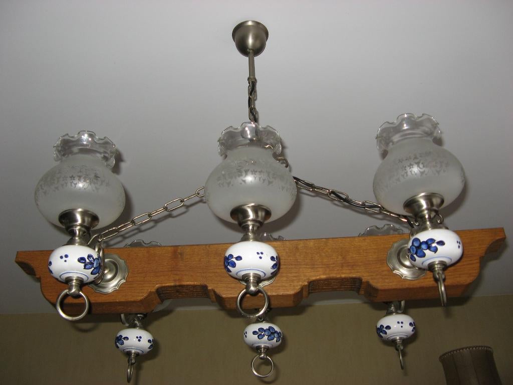 Rustieke Luster, Enlèvement, Utilisé, Verre, Rustiek, landelijk.