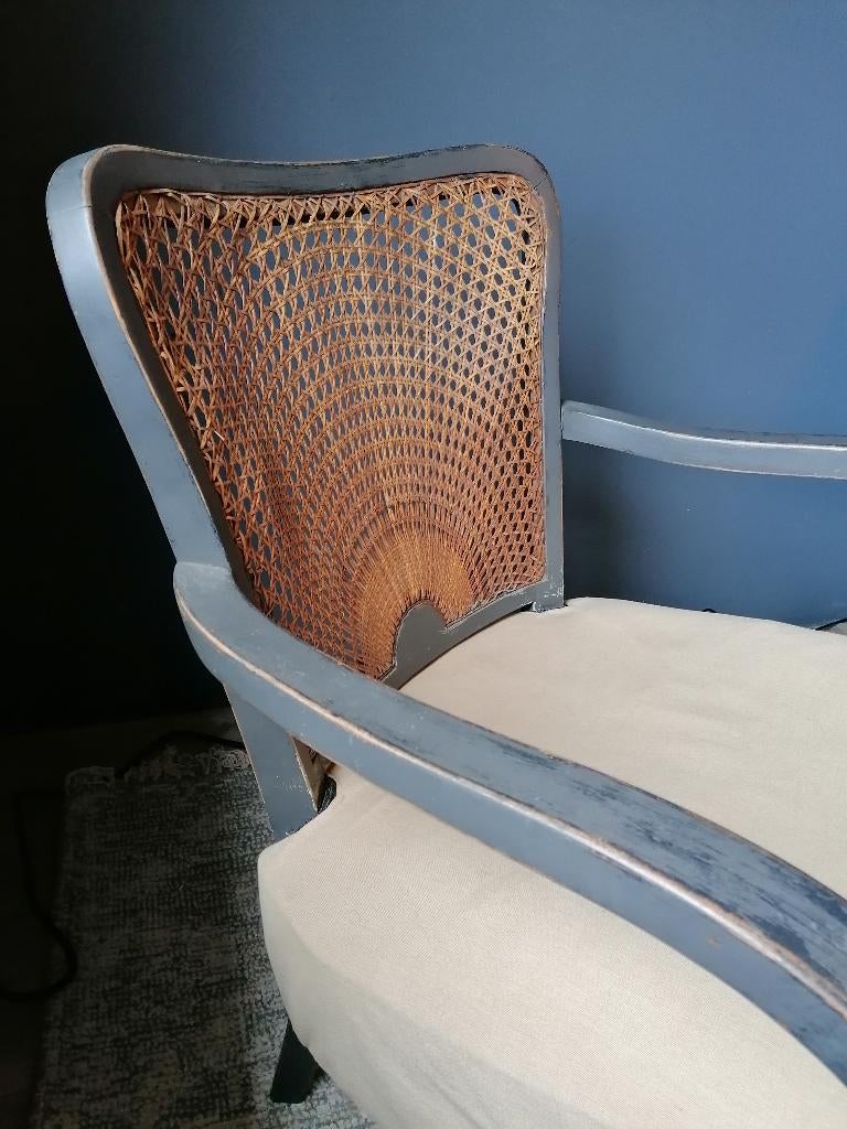 Antiek gecaneerde relaxstoel, Ophalen