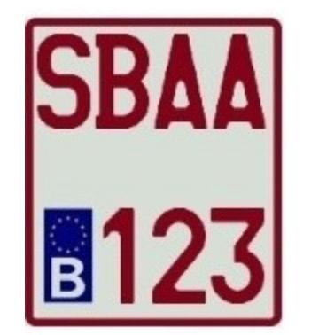 Plaque immatriculation 12x10 cm, Motos, Neuf, Enlèvement ou Envoi, ., .