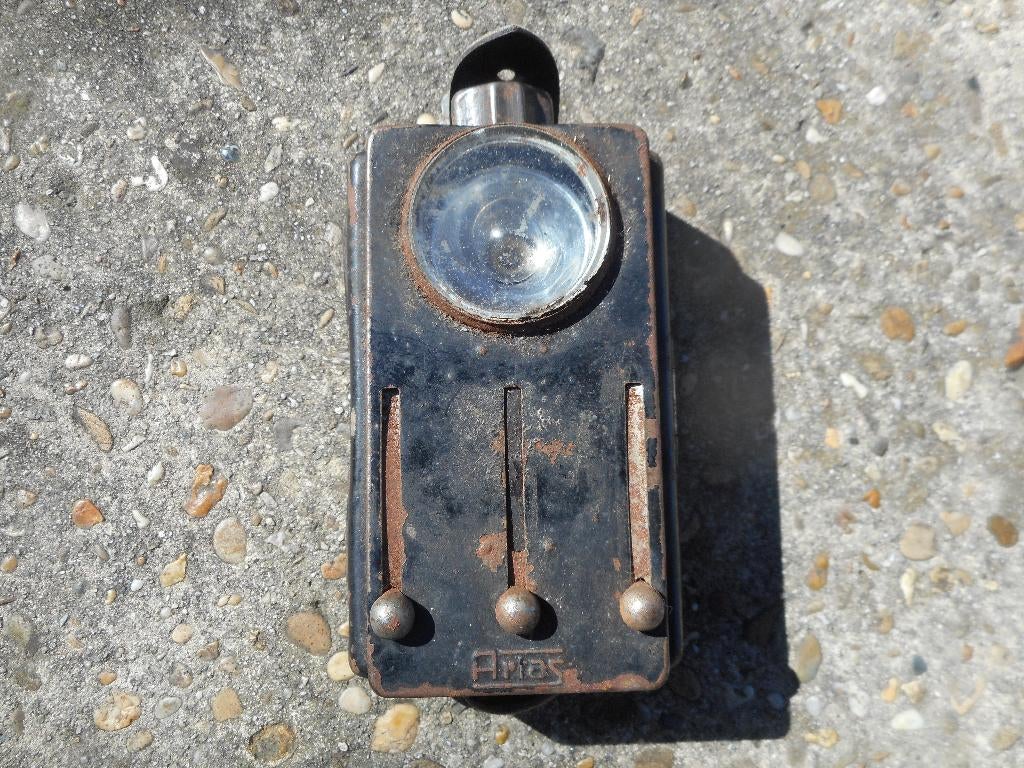 ancienne lampe de poche chemin de fer ARIAS avec filtres, Envoi, Tram