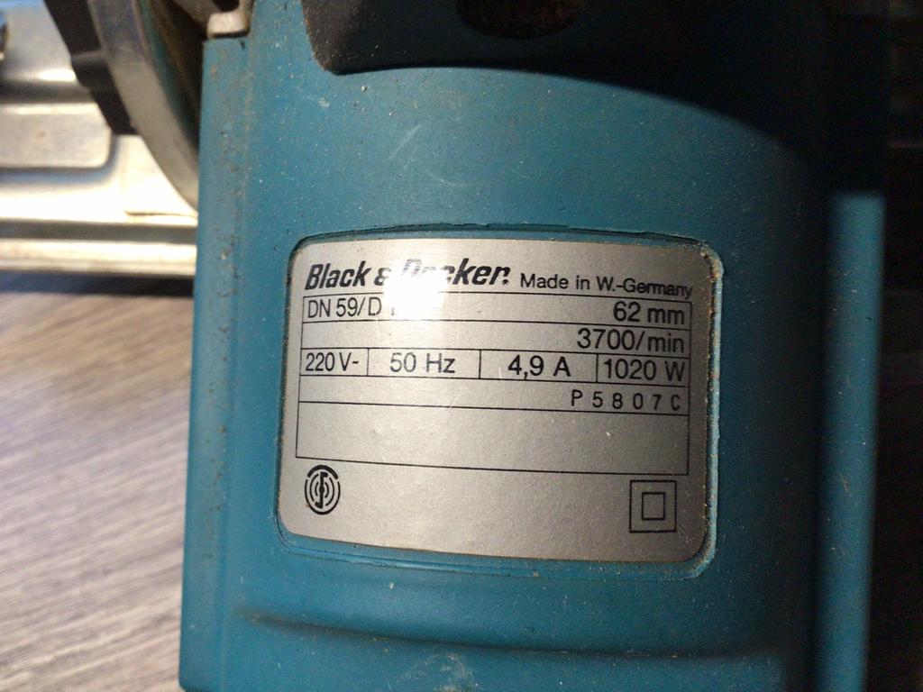 Cirkelzaag Black&Decker, Ophalen, Gebruikt