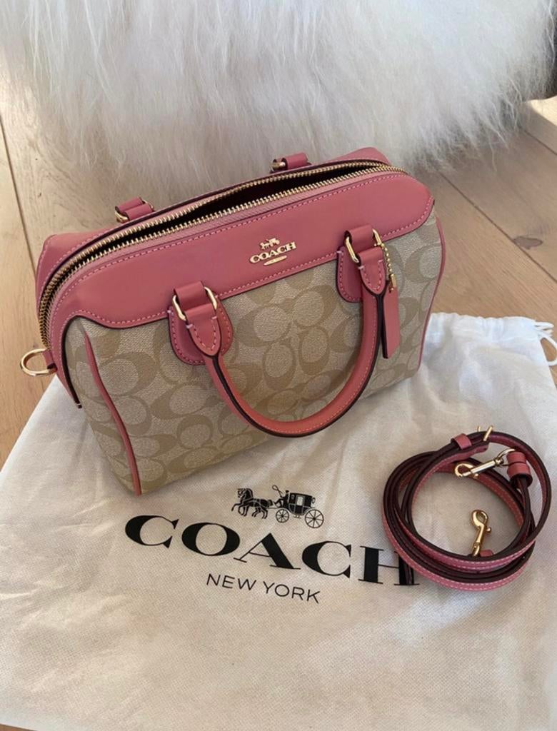 Sac à main coach authentique, Enlèvement, Comme neuf, Rose, Sac à main