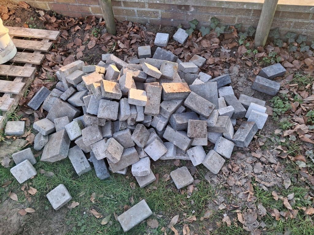 Gratis tuinklinkers, Tuin en Terras, Ophalen