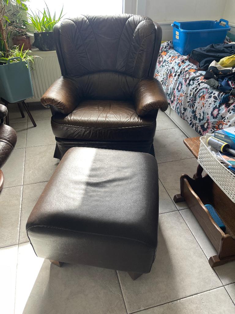 Zetel, Huis en Inrichting, Ophalen, Gebruikt, Eenpersoons, Leer