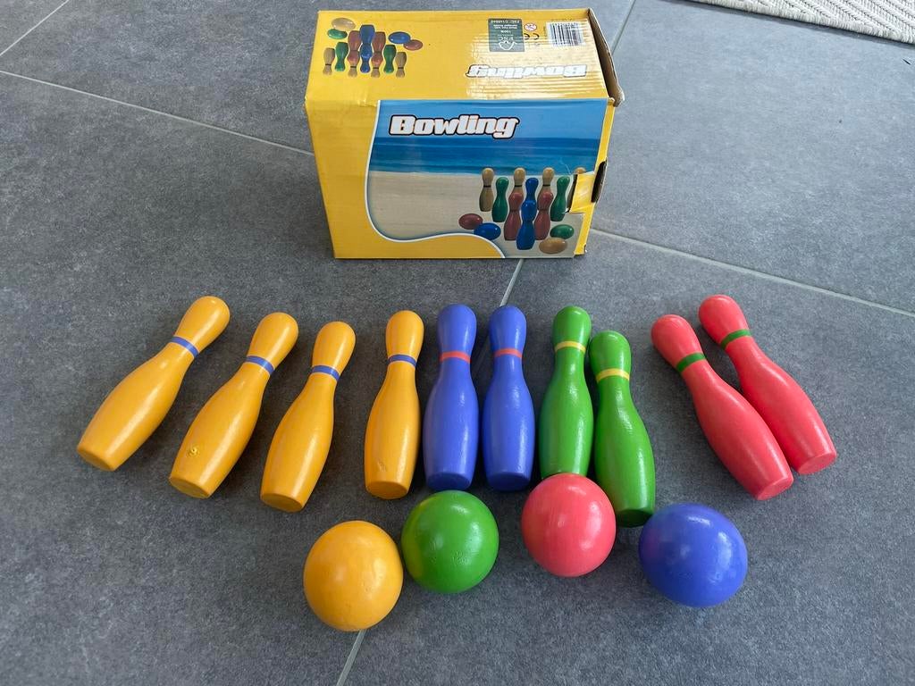 Bowling Jeu d’extérieur en bois, Enlèvement, Comme neuf