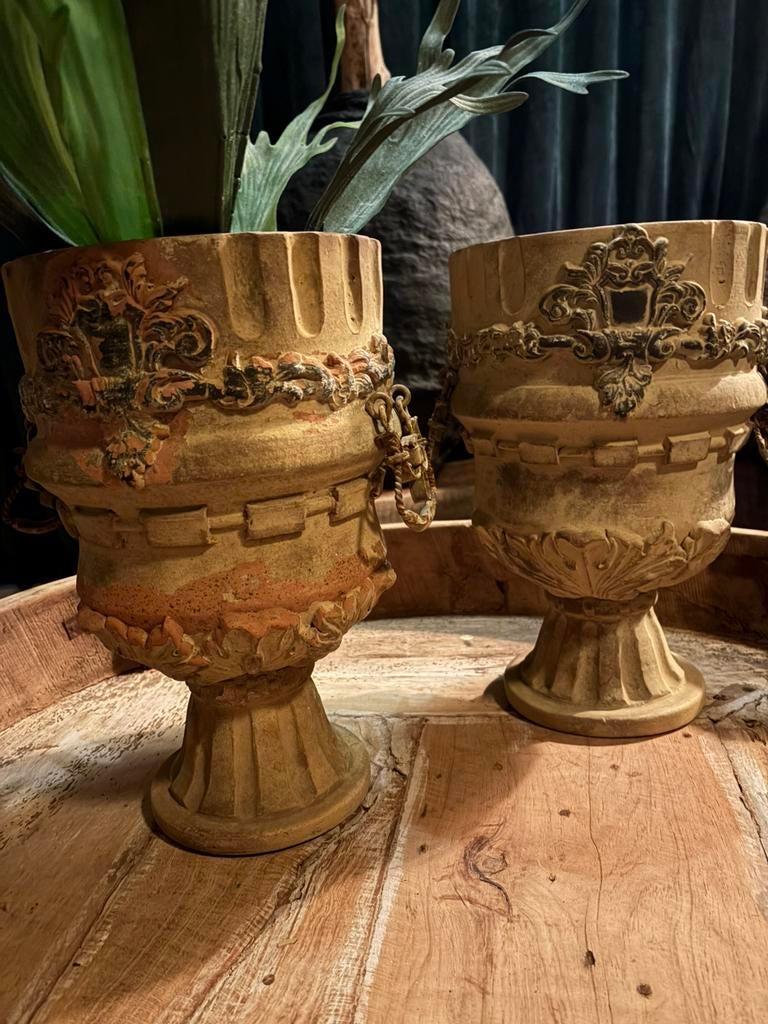 2 magnifiques vases en terre cuite, Enlèvement, Comme neuf