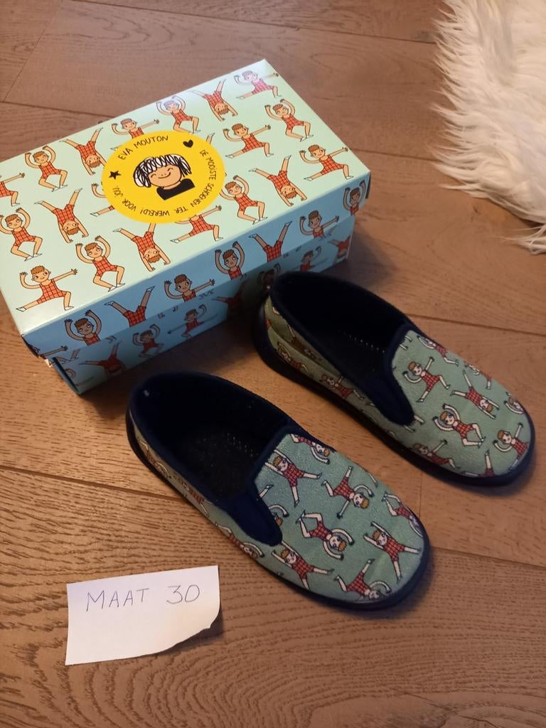 Maat 30 : pantoffels kinderen ontwerp Eva Mouton, Jongen of Meisje, Overige typen, Ophalen of Verzenden, Zo goed als nieuw