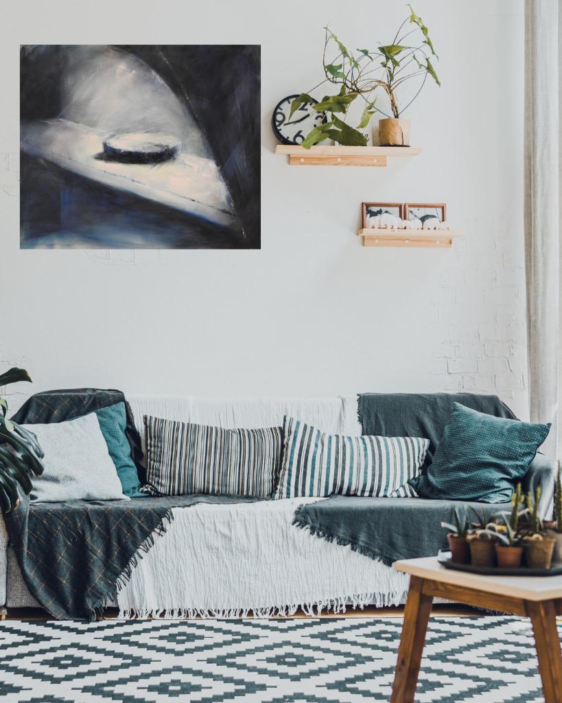 Schilderij peinture painting ‘Axel 1’ 60x70, Ophalen, 50 tot 75 cm, Schilderij, 50 tot 75 cm