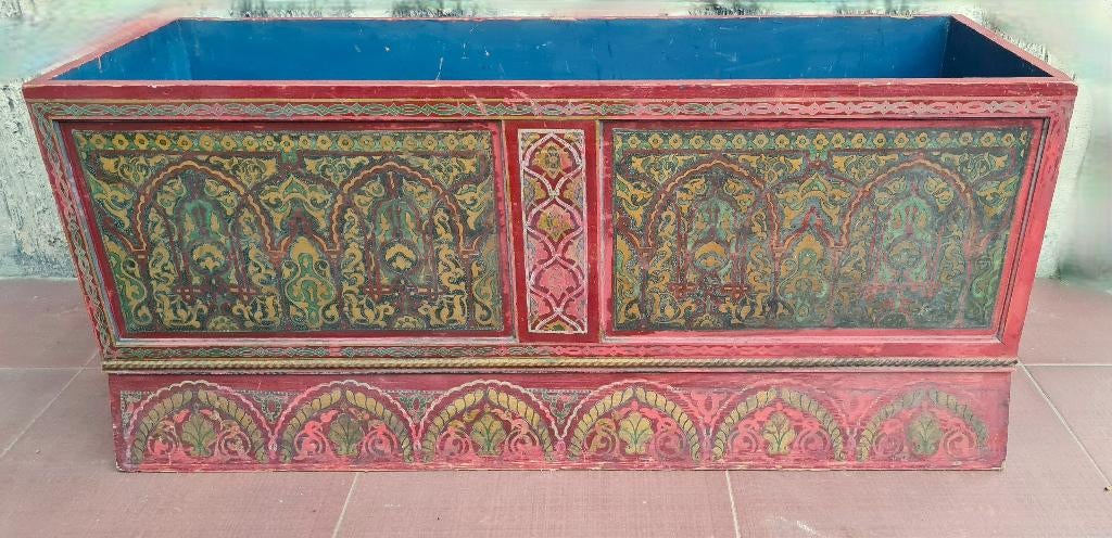 Antieke berber bruidskist - zeer groot model, Huis en Inrichting, Ophalen, Minder dan 50 cm, Gebruikt, 50 tot 75 cm