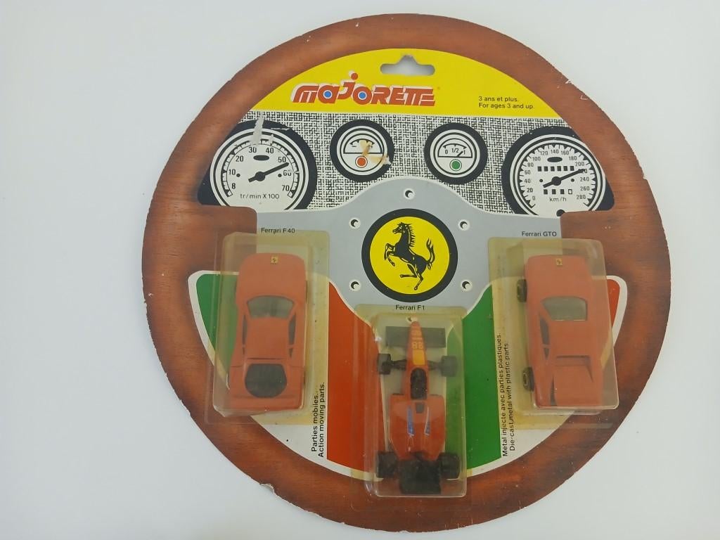 MAJORETTE VINTAGE 3 FERRARI VOLANT, Enlèvement ou Envoi, Comme neuf, Voiture, Majorette