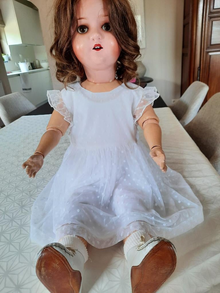Poupée vintage en porcelaine, Antiquités & Art, Enlèvement