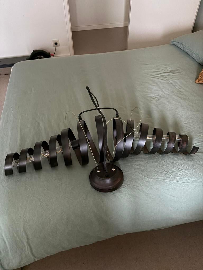 Retro Spiraal Plafondlamp, Ophalen, Zo goed als nieuw