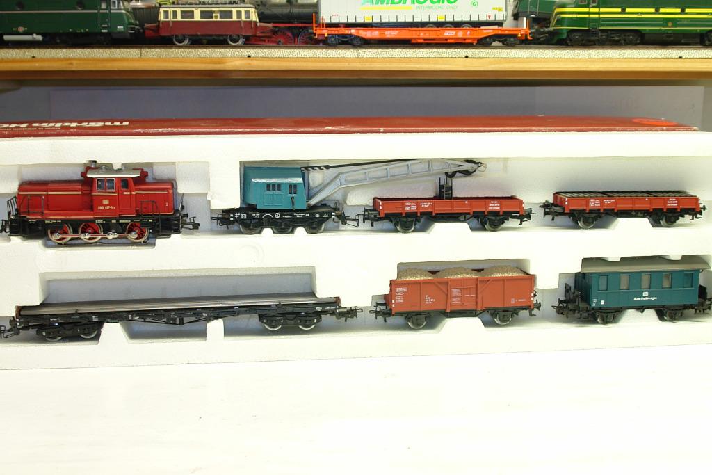 MARKLIN 2853 TRAIN DE CHANTIER COMPLET HO, Enlèvement ou Envoi, Courant alternatif, Utilisé, Set de Trains