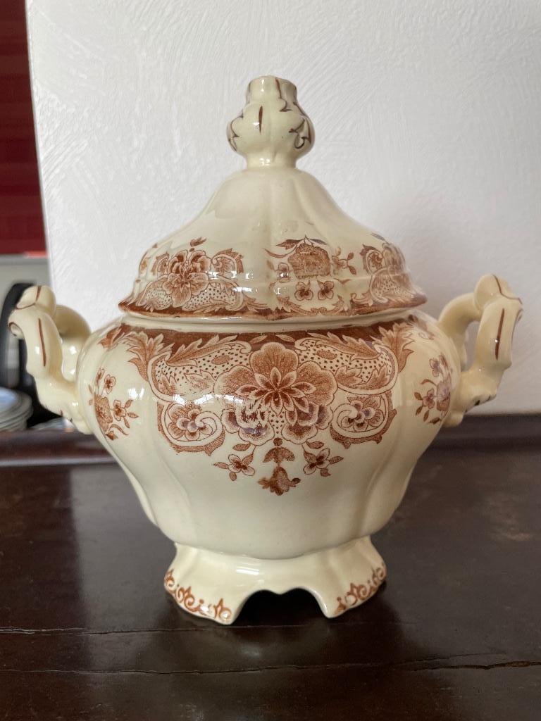 B f k dordrecht suikerpot (Boch Frères Keramis), Antiek en Kunst, Ophalen of Verzenden