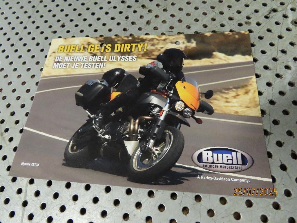 Folder Buell Ulysses & Lightning American Motorcycles, Ophalen of Verzenden, Gelezen, Merk of Model