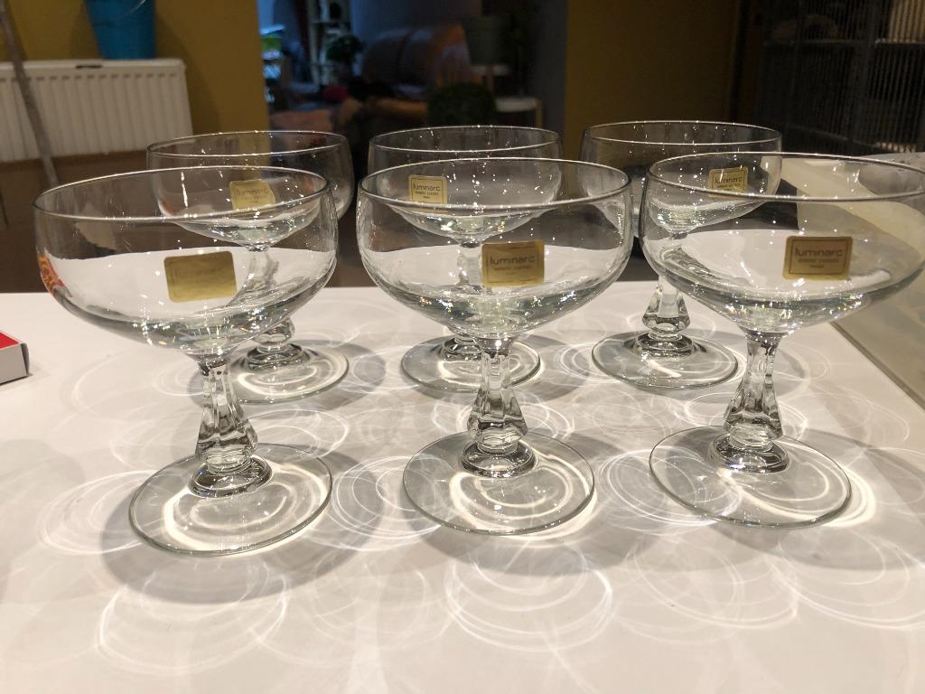6 champagnecoupes Luminarc, Ophalen of Verzenden